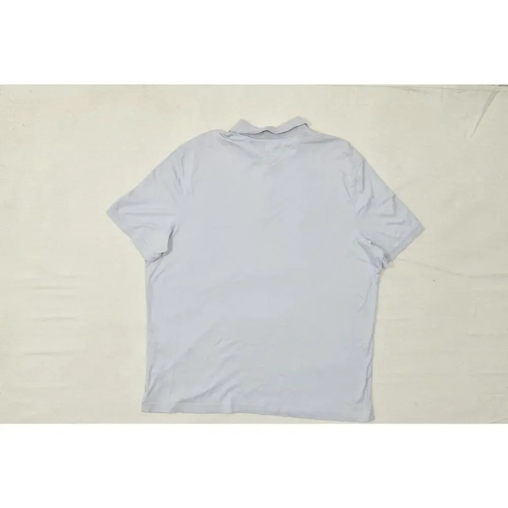 Banana Republic Luxury Touch Polo Shirt Men XXL Light Gray Short Sleeve 100% Cot